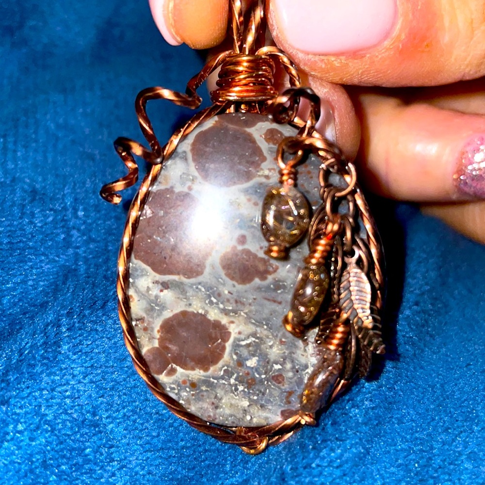 Beautiful bronze handmade geode pendant